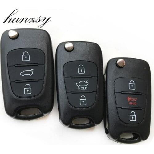 3 Button Car Remote Key shell For Hyundai I20 I30 Avante KIA K2 K5 Rio Sportage Sorento Flip Folding key Case Cover Fob