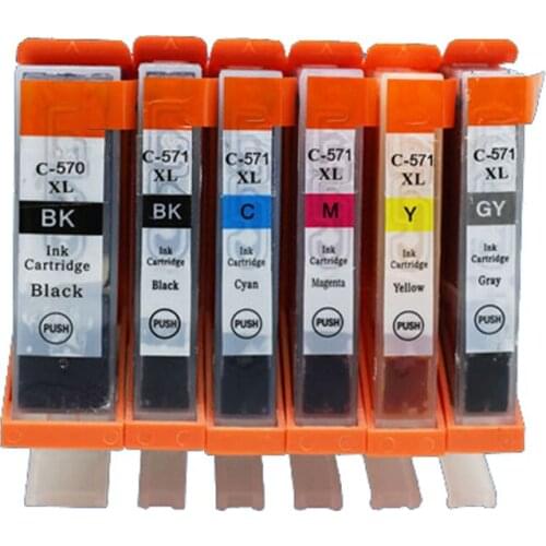 Vilaxh PGI-570 CLI-571 PGI570 Ink Cartridge For Canon PGI 570 CLI571 PIXMA TS6050 TS5050 MG5750 MG5751 MG5752 MG6850 MG6851