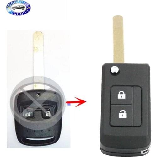 2 Buttons Replacement Shell Modified Folding Remote Key Case Fob For Subaru IMPREZA WRX OUTBACK FORESTER LEGACY Flat Blade