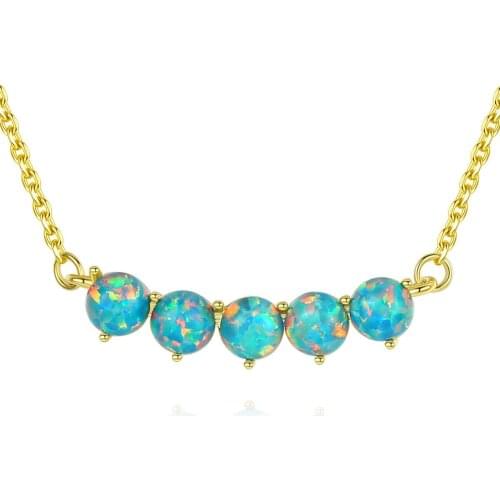 JQUEEN 925 Sterling Silver Cross Clavicle chain Pendant Necklace Cross Chain with Opal Women Necklace