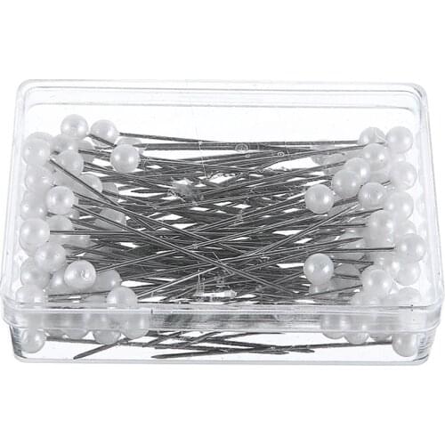 100pcs/lot DIY 3.7cm Round Pearl Head Dressmaking Pins Weddings Corsage Florists Sewing Crafts Pin Needles Accessories