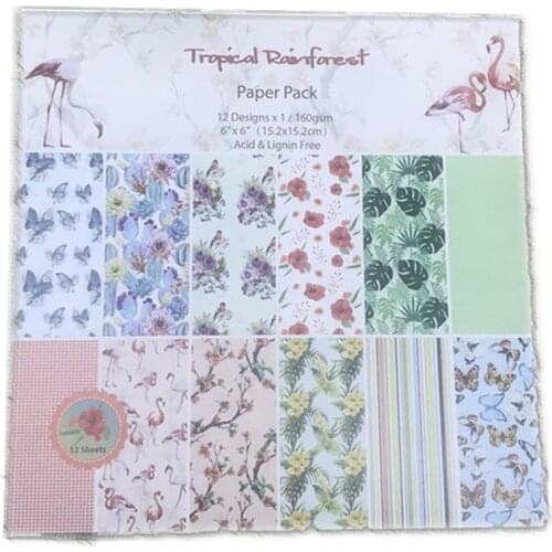 12Pcs/Lot Blue Butterfly Retro Material Papers DIY Scrapbooking Album Diary Gift Decorative Paper Scrapbooking Paper