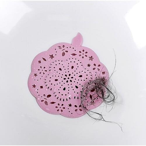 3PCS Justdolife Drain Covers Practical Flower Shaped Bathroom Sink Strainers Hair Catchers Shower Drain Hair Catcher Stopper