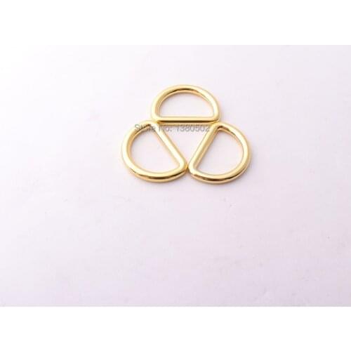 5pcs/lot gold color D Shape D ring metal buckle hook for belt Bag backpack