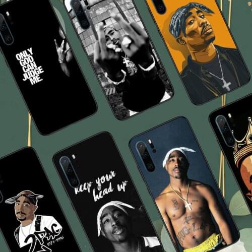 Rapper singer 2pac Tupac Phone Case For Huawei honor Mate P 10 20 30 40 i 9 8 pro x Lite smart 2019 nova 5t shell funda coque