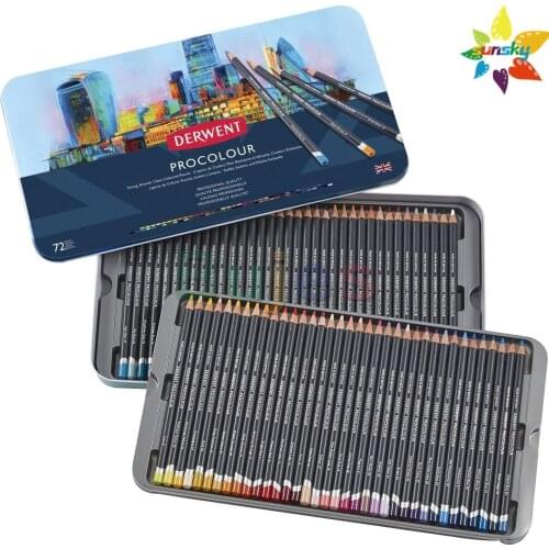 Derwent Colored Pencils, Procolour Pencils, Drawing, Art, Metal Tin, 72 Count (2302508)