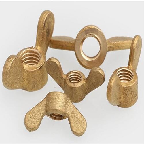 Sheep horn nut copper butterfly Yuanbao hand screwed GB62 m3m4m5m6m8m10m12