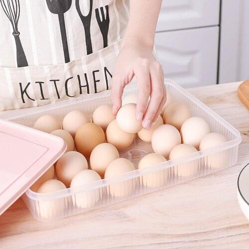 Hygienically 24 Grids Egg Box Refrigerator Preservation Egg Storage Box household portable egg storage box plastic Kitchen Tools