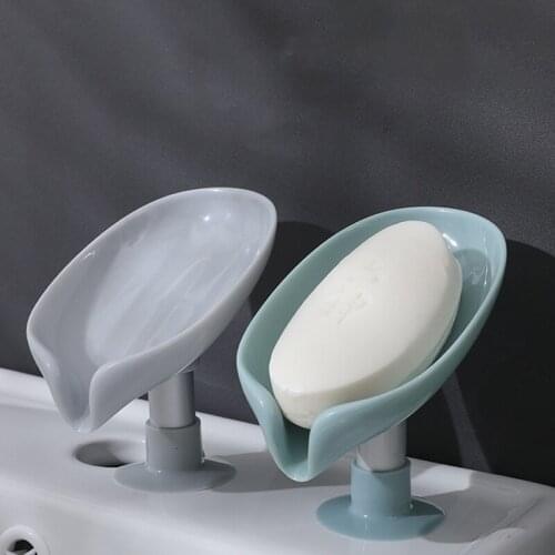 ZK30 Leaf-shaped soap box Drain soap box Bathroom holder soap box Sponge storage tray Tray Bathroom Supplies Bath Gadge