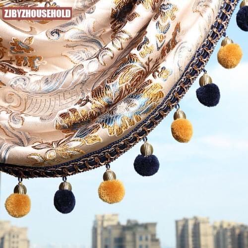 Curtain Lace European-style Decorative Lace Tassel Fringe Curtain Accessories Accessories Lace Pendant Ribbon