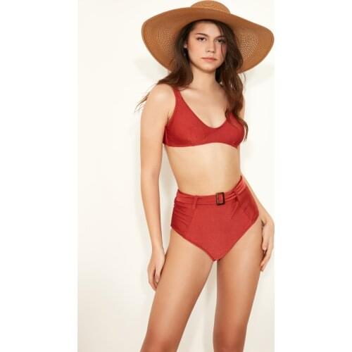 C & City Adjacent To The Triangle High Waist Bikini Suit 3114 Kremit