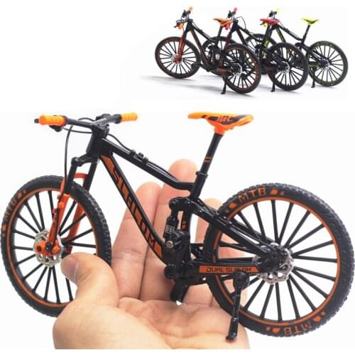 1:10 Mini Model Alloy Bicycle toy Finger Mountain bike Pocket Diecast simulation Metal Racing Funny Collection Toys for children