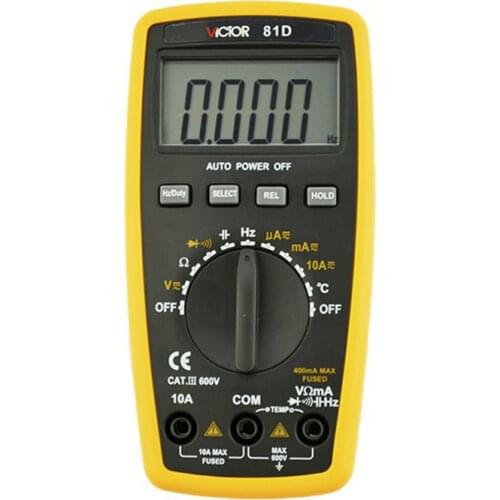 VICTOR VC81D multifunction digital multimeter can measure capacitance / frequency / temperature.etc