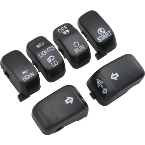 Motorcycle Chrome Hand Control Switch Caps Button Covers Kit for Harley Sportster XR1200 883 Softail Dyna Fat Boy