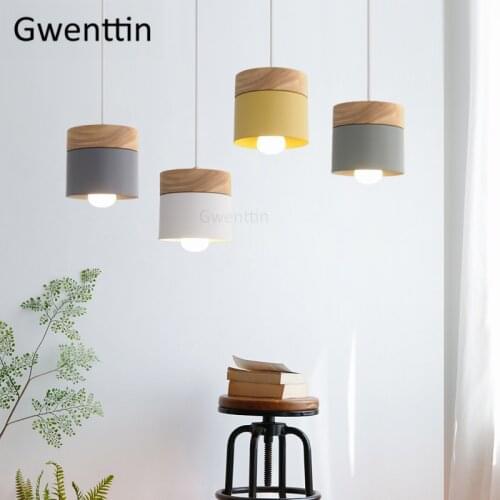 Nordic Macaron Pendant Light Fixtures Modern Led Hanging Lamps Loft Decor Industrial Lamp Kitchen Lights Suspension Luminarias