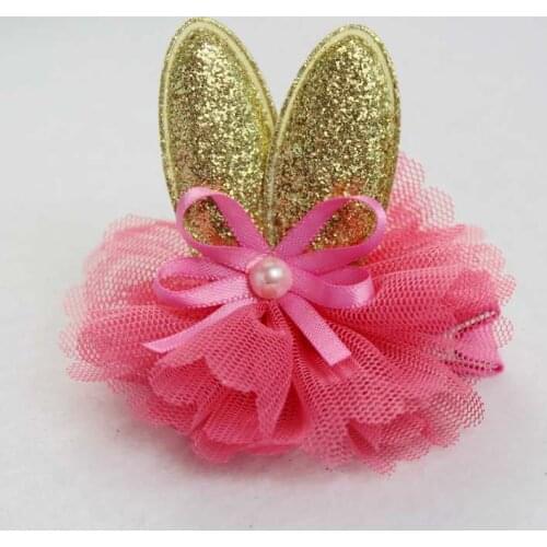 2015 New Korean children/pet headdress hair accessories glitter rabbit ears accessories pet /dog accessories 30pcs/lot