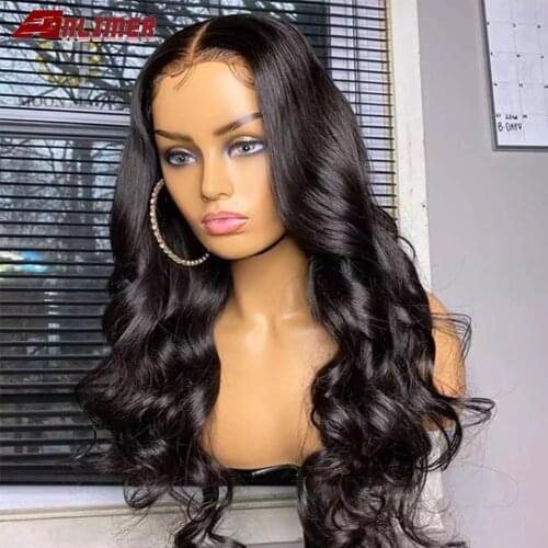 Body Wave T Part 13x6x1 Lace Front Human Hair Wigs 150% Remy Brazilian Glueless 5x5 PU Silk Base Wigs Bleached Knots