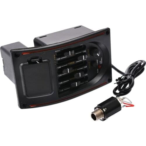 1 Set Acoustic Guitar Preamp 5-Band Acoustic Classic Guitar Preamp EQ Equalizer Piezo Pickup Amplifier