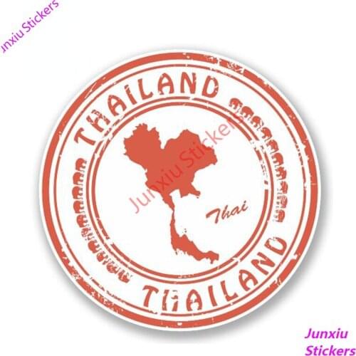 Thai Thailand Decal Vinyl Car Sticker IPad Laptop Travel Luggage Tag Map Flag Waterproof Occlusion Scratch Exterior PVC13x13cm