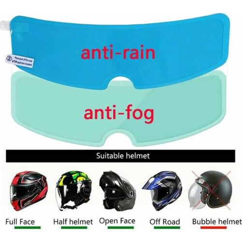 Universal Motorcycle Helmet Waterproof Lens Film Rain Helmet Lens Sticker Protection Film Visor Fog Anti and Fog D1J6