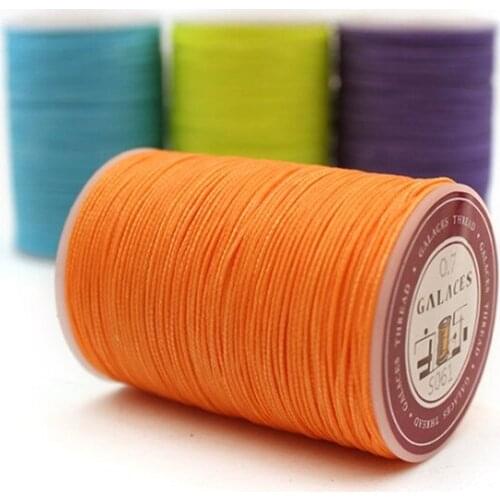 0.5mm Wax Thread Braided Rope Leather Small Roll DIY Round Hand Stitching Polyester Round Wax Handmade Accessories