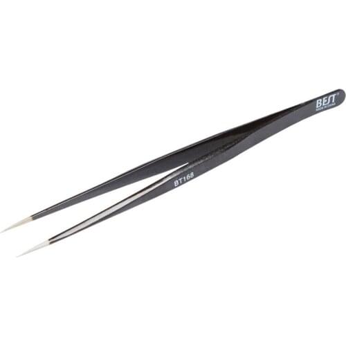 High Precision Industrial Tweezers Anti-static Anti-acid Non-corrosive 302 Stainless Steel Black Tweezer Professional Tools