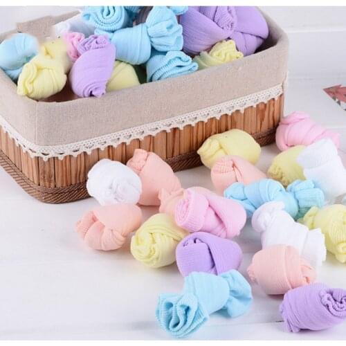 10 Pairs Baby Girls Socks Spring Summer Candy Color Newborn Baby Socks Baby Meias Para Bebe Kids Socks for Children Boys Socks