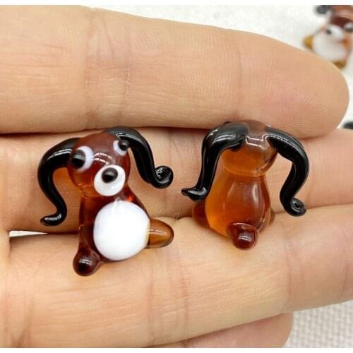 Many styles Colored Glaze Liuli cute Animals Charm Hanging Pendant For DIY Jewelry Making Decorations Handmade Accessories 10Pcs