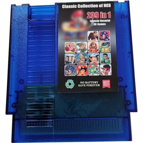 239 IN 1 Game Cartridge Classic Games For 72 Pin NTSC and PAL Game Console