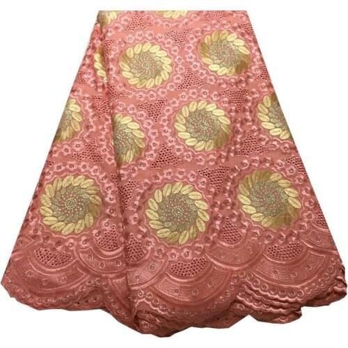 African Lace Fabric Voile Laces Fabrics Peach High Quality Cotton Lace Fabric PL11312 French Lace Fabric For Women Every Dress