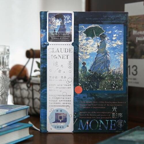 Monet Oil Painting Notebook Hardcover Colorful Printing Inner Page A5 Art Notebook