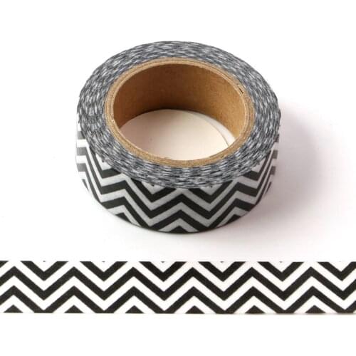 10pcs/Lot Decorative Black and White Waves Washi Tapes Paper DIY Scrapbooking Stickers Japanese Masking Tape Cute Stationery