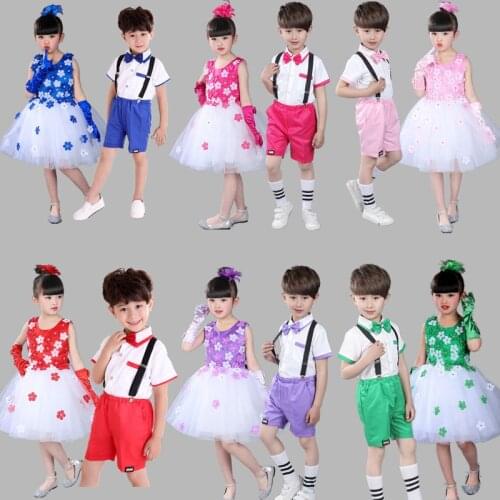 Child boys Music Dress Girls Ballroom Dress For Girl Kids Ballet Dancing Costume For Girls Performance Jazz Concert Dance Dress