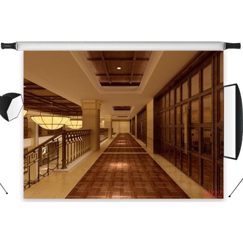 LB Vinyl Magnificent Palace Gallery Glass Door Modern 20X10FT Studio Backdrop Photography Photo Props Photographic Background