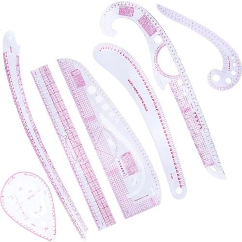 KAOBUY 7PCS/Set Sew French Curve Metric Shaped Ruler Measure For Sewing Dressmaking Pattern Design