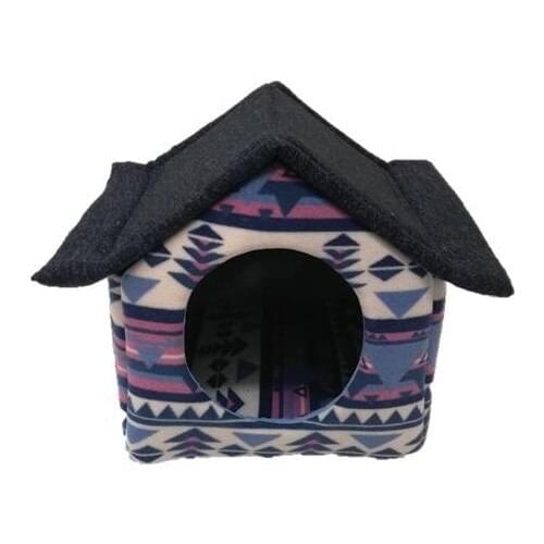 Muud Fashion Washable Roofed Cat House (40x40) Portable Multicolour