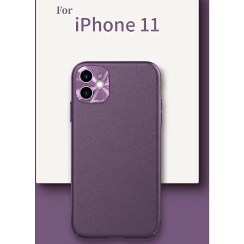 LS Soft Candy-Color Plain Leather Phone Case for iPhone 11promax 6S 7 8 XSMAX XR SE2 iPhone 11 Case with Metal Lens Protection