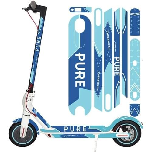 DIY Body Stickers Waterproof Film for Xiaomi Mijia M365 Electric Scooter Body Strips Bumper Mats Stickers Protection Accessories