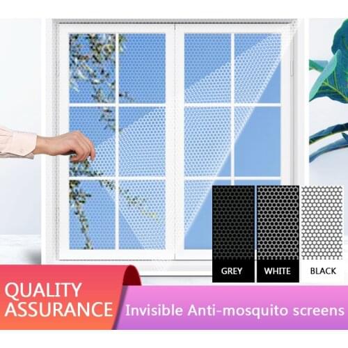 1.5x2m/1.3x1.5m Self-adhesive Mosquito Anti Window Kitchen Insect Nets Door Indoor Bug Flying Mesh Protector Curtains Screen Net