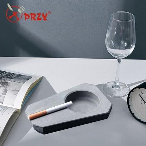 Silicone Molds Cement Life Mold Ashtray Concrete Cigar Mold Office Home Decoration 2 Style Cement Concrete Ashtray Moulds PRZY