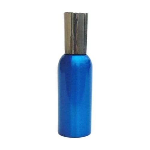 Blue Spray Bottle 30ml 50ml Plastic Cap Portable Traveling Packaging Vial 80ml Aluminum Cosmetic Containers Bottle 60ml 100ml