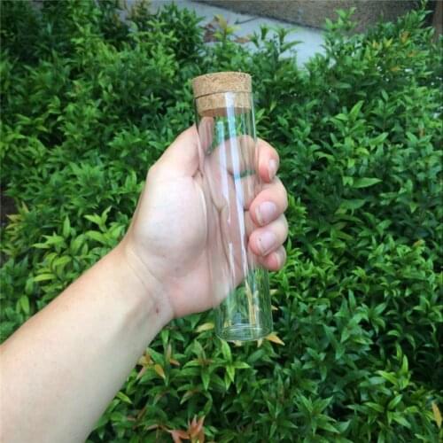 47*120mm 120ml Glass Bottles Vials Jars Test Tube With Cork Stopper Empty Glass Transparent Clear Bottles 6pcs/lot