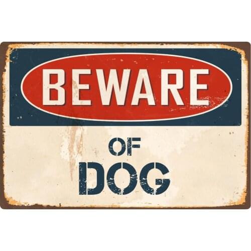 StickerPirate Beware of Dog 1 8 x 12 Vintage Aluminum Retro Metal Sign VS139