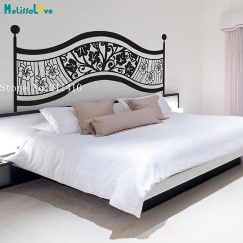 Vinyl Wall Sticker Floral Headboard Decals Home Decoration For Bedroom 3D New Design Self-adhesive Art Murals Gift YY951