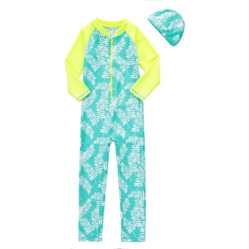 Vivobiniy Kid boys One-piece Swimsuits Toddler boy full Rash Guard set Long sleeve Swimwear boys swim trunksUPF50