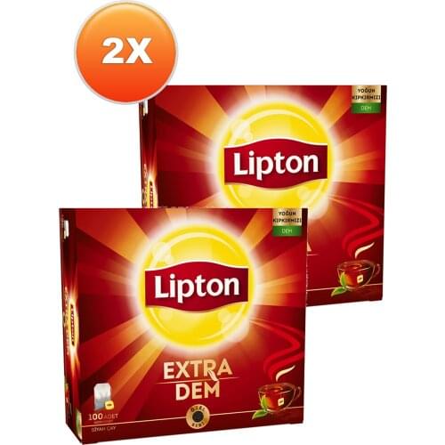 WITH ITS WONDERFUL DRINK, Lipton Extra Tea in a Dem Glass Bag 100 x 2 Gr. Binary Set FREE SHİPPİNG