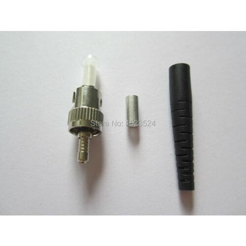 100pcs/lot 3.0mm ST/UPC Polish Multimode Simplex Fiber Optic Connector with Zirconia Ferrule