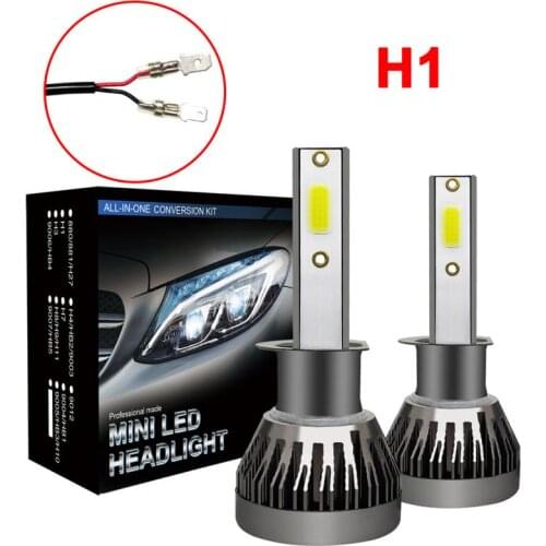 2pcs COB Chips LED 26000LM Mini Car Headlight Bulbs H1 H4 H7 H11 Headlamps Kit Auto Lamps 6000K Auto Accessories