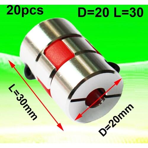 20pcs CNC coupler jaw spider plum Coupler shaft Coupling 4 5 6 6.35 7 8 10 mm flexible coupling