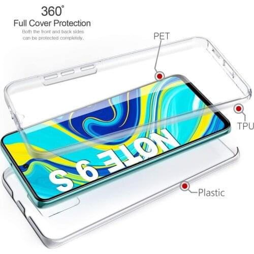 360 Full Body Cover for Xiaomi POCO F3 X3 Pro M3 F2 Mi 10T Lite 5G Mi 11 Shockproof Cases Redmi 9C NFC 9AT 8A Note 8 9 Pro 8T 9S